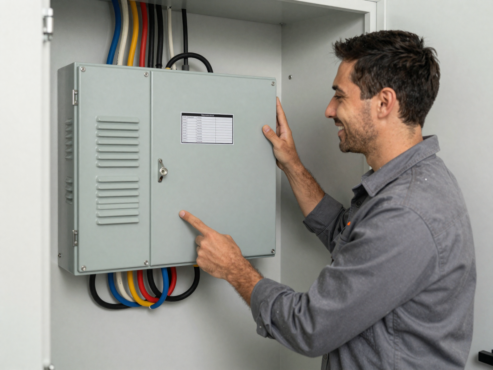 Completed electrical panel installation by Phillipsburg Electrical Construction